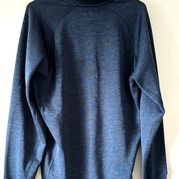 Barely Worn- Men's Underarmour Cold Wear Pullover Sweater Navy Blue Large - Picture 4 of 6